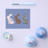 Happy Easter Schattige Easter Leopard Bunny Rabbit Flyer (Enkel)