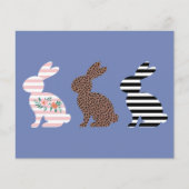 Happy Easter Schattige Easter Leopard Bunny Rabbit Flyer (Voorkant)