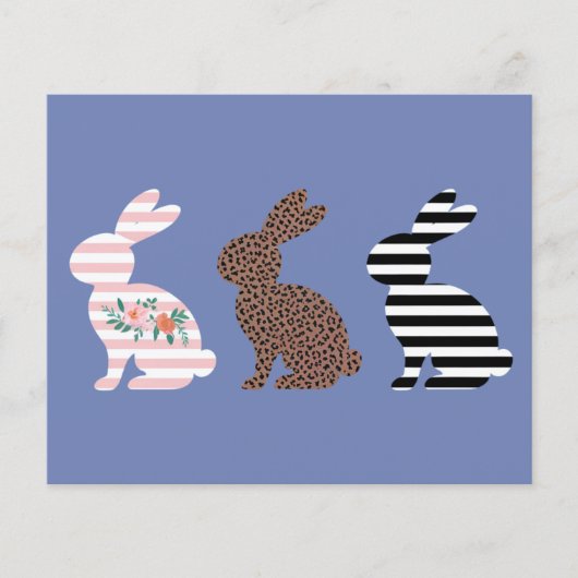 Happy Easter Schattige Easter Leopard Bunny Rabbit Flyer (Voorkant)