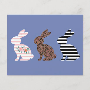 Happy Easter Schattige Easter Leopard Bunny Rabbit Flyer