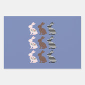 Happy Easter Schattige Easter Leopard Bunny Rabbit Inpakpapier Vel (Voorkant)