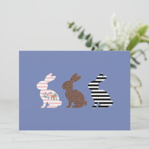 Happy Easter Schattige Easter Leopard Bunny Rabbit Kaart