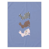 Happy Easter Schattige Easter Leopard Bunny Rabbit Tafelkleed (Voorkant)