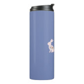 Happy Easter Schattige Easter Leopard Bunny Rabbit Thermosbeker (Gedraaid links)