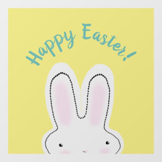 Happy Easter schattige grappige peekaboo bunny scr Raamsticker (Vel)