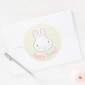 Happy Easter schattige konijn aangepaste moderne s Ronde Sticker (Envelop)