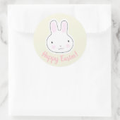 Happy Easter schattige konijn aangepaste moderne s Ronde Sticker (Tas)