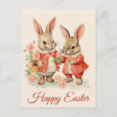 Happy Easter Schattige  konijn Briefkaart (Voorkant)