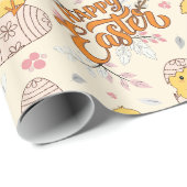 Happy Easter Schattige kuiken inpakpapier (Rol Hoek)