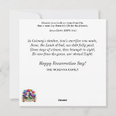 Happy Easter Schattige Lamb Tea Party Christelijk Feestdagenkaart (Achterkant)