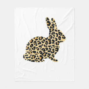 Happy Easter Schattige Leopard Bunny Rabbit _1 Fleece Deken