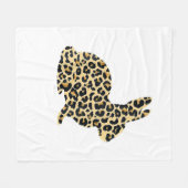 Happy Easter Schattige Leopard Bunny Rabbit _1 Fleece Deken (Voorkant (Horizontaal))