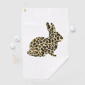 Happy Easter Schattige Leopard Bunny Rabbit _1 Golfhanddoek (Insitu)