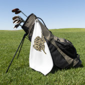 Happy Easter Schattige Leopard Bunny Rabbit _1 Golfhanddoek (Groen)