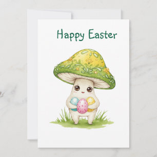 Happy Easter schattige paddenstoel Bedankkaart