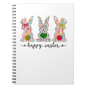 Happy Easter Schattigee Coquette Paashaas Konijn W Notitieboek