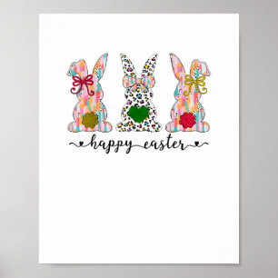 Happy Easter Schattigee Coquette Paashaas Konijn W Poster