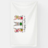 Happy Easter Schattigee Coquette Paashaas Konijn W Spandoek (Verticaal)