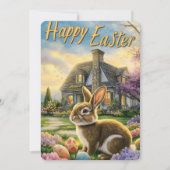 Happy Easter Schattigee konijn Kaart (Voorkant)