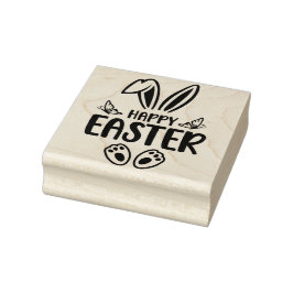 "Happy Easter" Schattigee konijn Rubberstempel