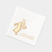 Happy Easter Schattigee konijnenvlinder gepersonal Folie Servetten (Links)