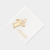 Happy Easter Schattigee konijnenvlinder gepersonal Folie Servetten (Rechts)