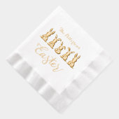 Happy Easter Schattigee konijntjes gepersonaliseer Folie Servetten (Rechts)