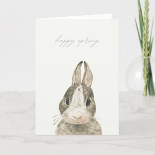 Happy Easter Schattigee Waterverf Bunny Kaart