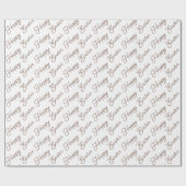 Happy Easter Script Brown op wit omslagpapier Cadeaupapier (Vlak)