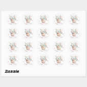 Happy Easter Script Egg Basket Ronde Sticker (Vel)