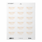 Happy Easter script oranje wit Return Address Etiket (Full Sheet)