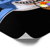 Happy Easter Shark Bunny With Easter Basket Boys G Poster (Hoek)