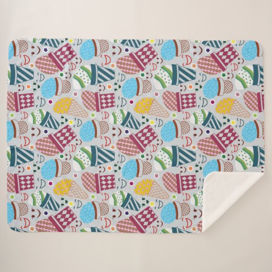 Happy Easter Sherpa Deken (Voorkant (horizontaal))