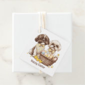 Happy Easter Shih Tzu Dogs Bedankjes Labels (In situ)