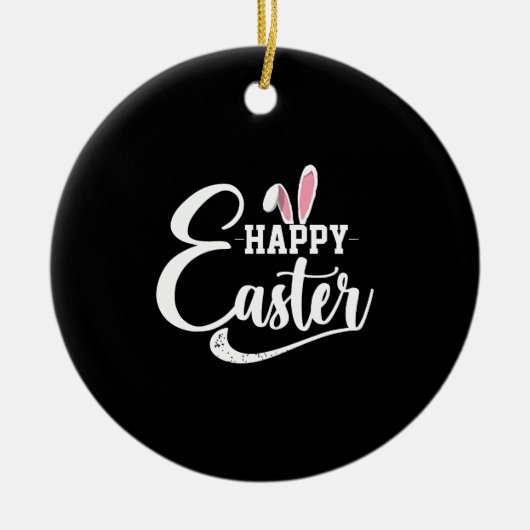 Happy Easter Shirt Rabbit Keramisch Ornament (Voorkant)