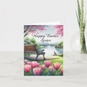 Happy Easter Sister Gevouwen Wenskaart Kaart (Voorkant)