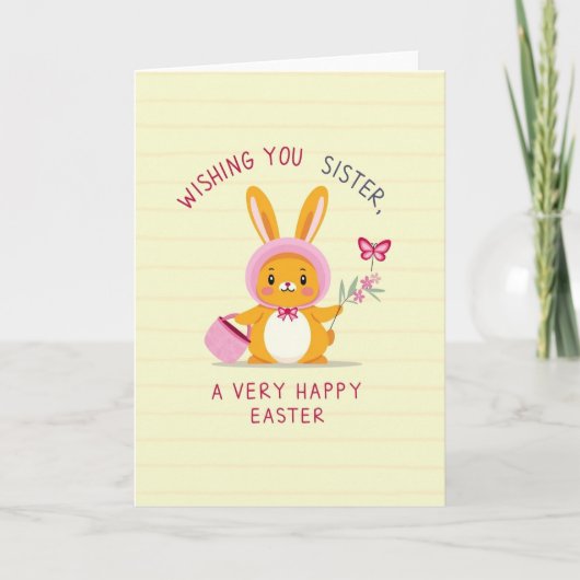 Happy Easter Sister Greeting Card Kaart (Voorkant)