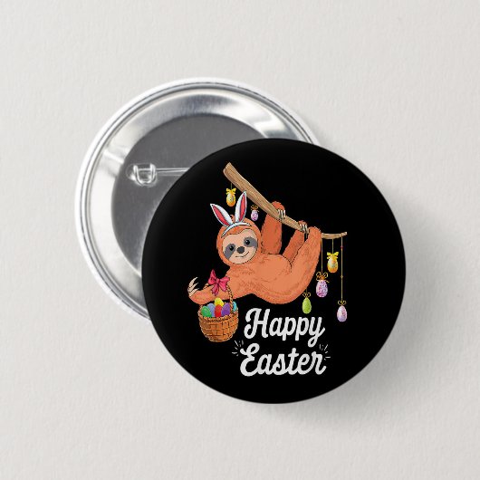 Happy Easter-sleufknop Ronde Button 5,7 Cm (Voorkant /achterkant)