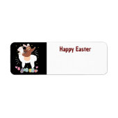 Happy Easter Sloth en llama-adreslabel Etiket (Voorkant)