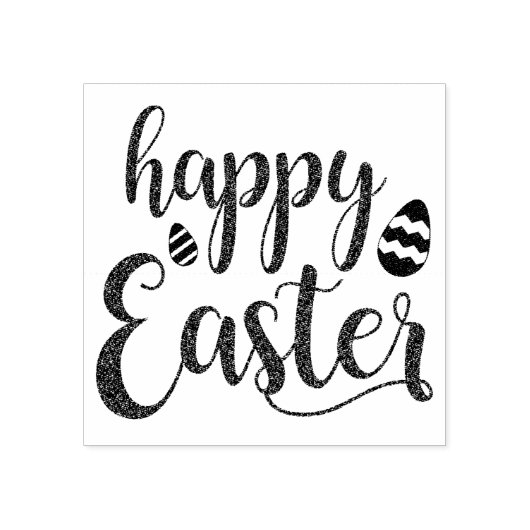 Happy Easter | Snellere dan standaard tekst Rubberstempel (Afrduk)