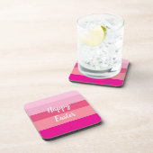 Happy Easter Snoep Kleuren Sierkussen Bier Onderzetter (Rechterzijde)