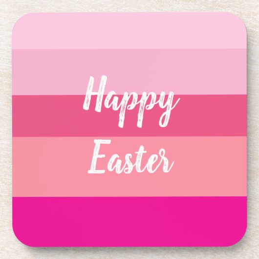 Happy Easter Snoep Kleuren Sierkussen Bier Onderzetter (Voorkant)