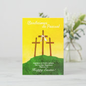 Happy Easter Spaanse Taal Verzenden via Tekst Feestdagenkaart (Staand voorkant)