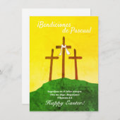 Happy Easter Spaanse Taal Verzenden via Tekst Feestdagenkaart (Voorkant / Achterkant)