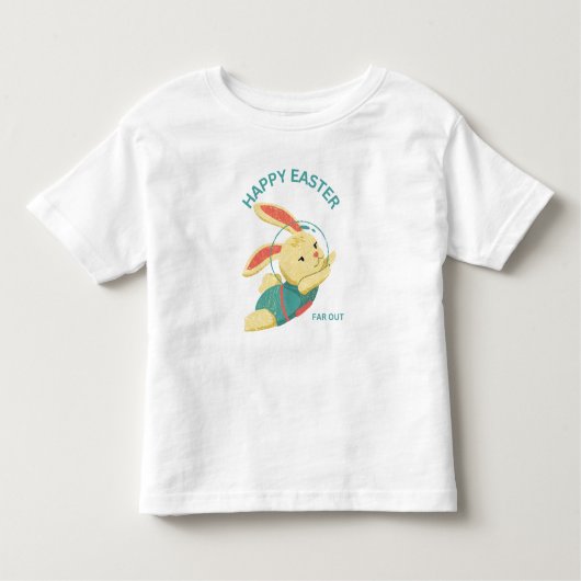 Happy Easter Space Bunny - Verre weg Kinder Shirts (Voorkant)