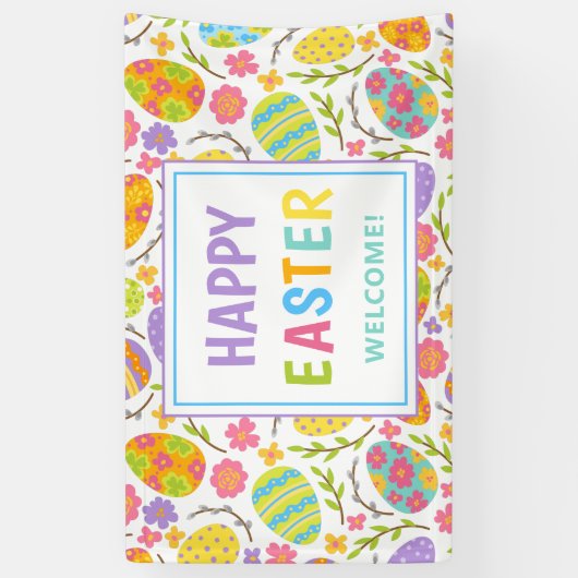 Happy Easter Spandoek (Verticaal)