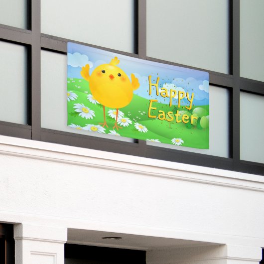 Happy Easter Spandoek (Buitenkant Gebouw)