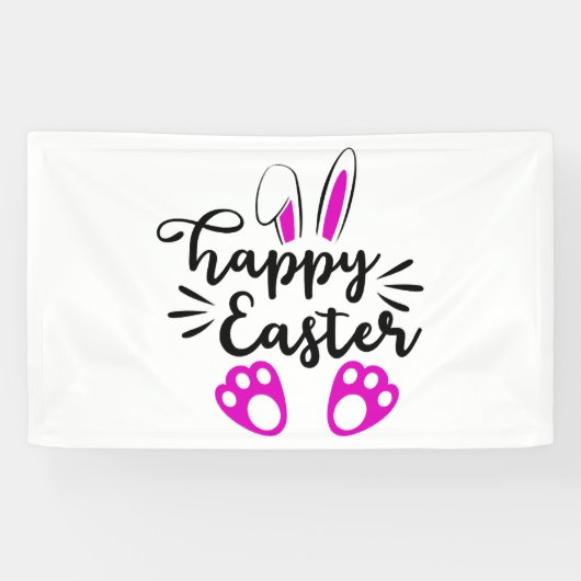 Happy easter spandoek (Horizontaal)