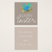 Happy Easter Speckled Egg Easter Nest Thank You Vierkante Visitekaartjes (Voorkant /achterkant)