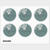 Happy Easter Spring Beauty Wilde flower Classic Ro Ronde Sticker (Vel)